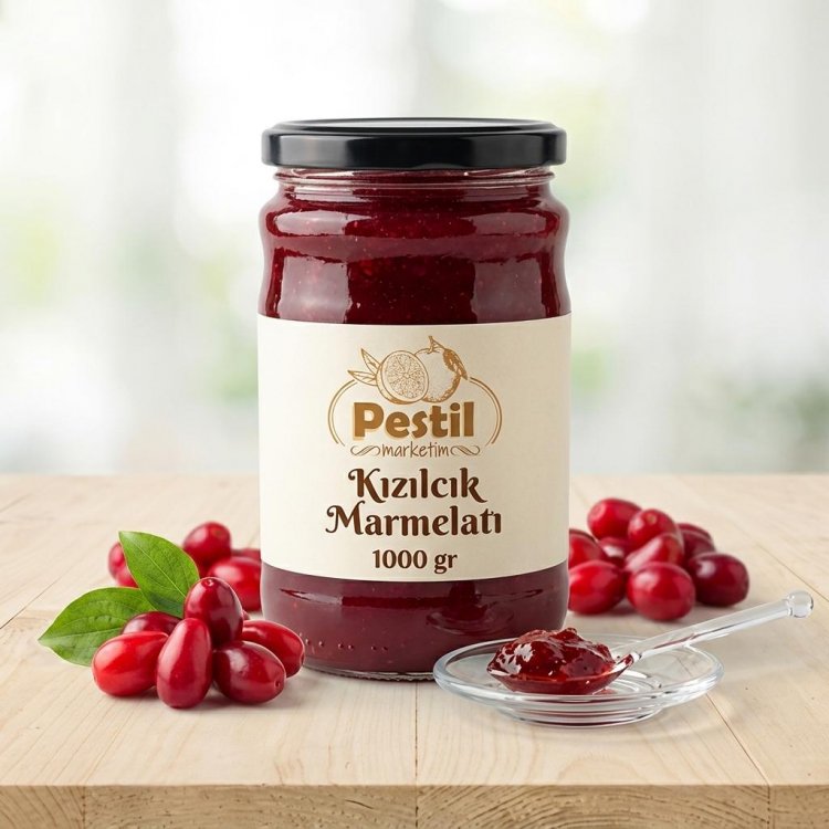 Kızılcık Marmelatı 1000 gr - Katkısız El Yapımı ürün resmi