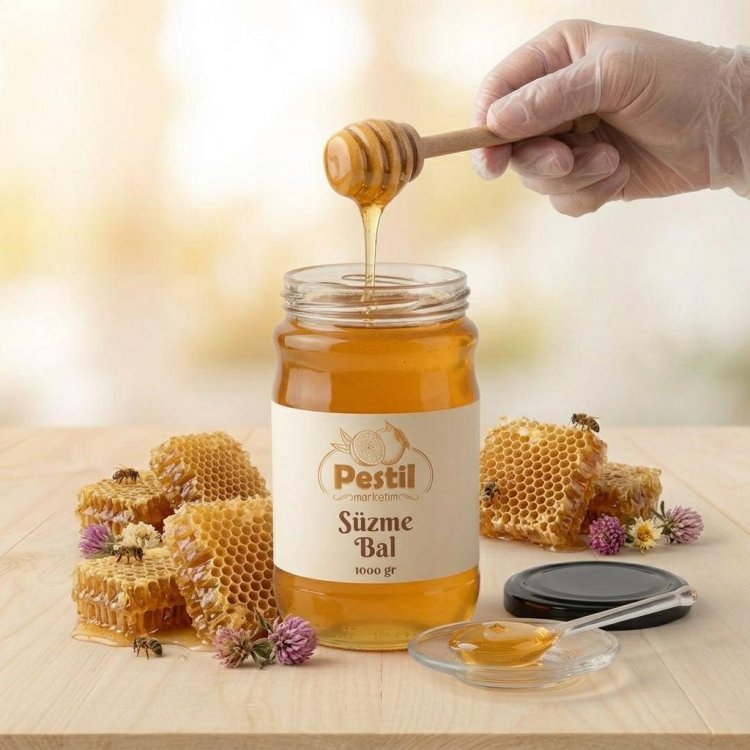 Süzme Çiçek Balı 1000 gr ürün resmi